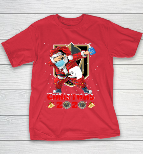 Vegas Golden Knights Funny Santa Claus Dabbing Christmas 2020 NHL Youth T-Shirt 7
