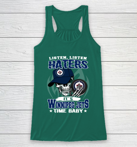Listen Haters It is JETS Time Baby NHL Racerback Tank 5