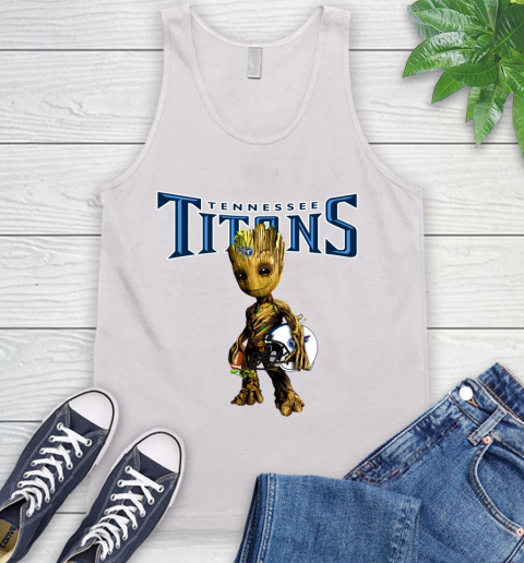 Tennessee Titans NFL Football Groot Marvel Guardians Of The Galaxy Tank Top