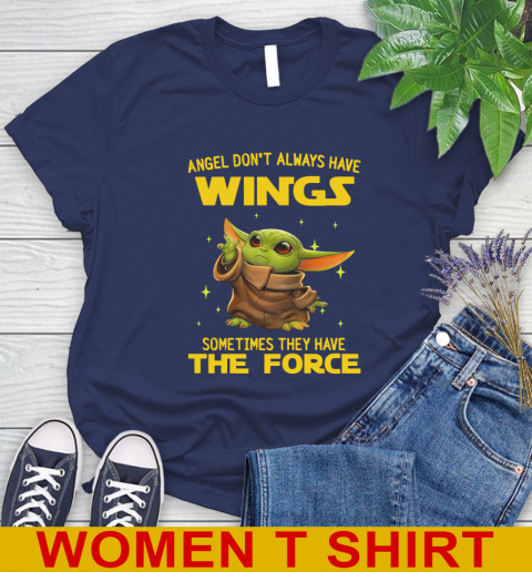 Baby Yoda Angel Don't Always Have Wings They Have The Force Shirt 96