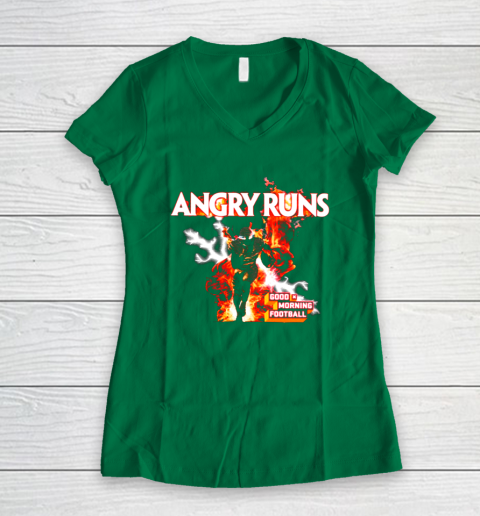 Angry Runs Women's V-Neck T-Shirt 3