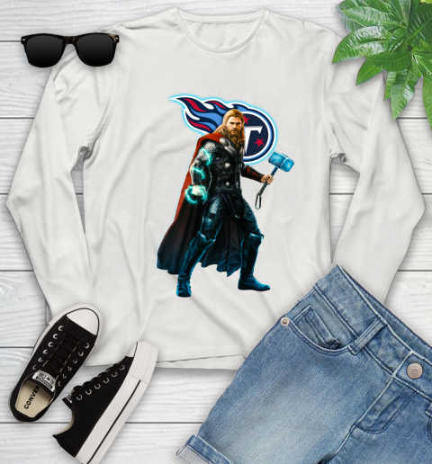 NFL Thor Avengers Endgame Football Tennessee Titans Youth Long Sleeve 12