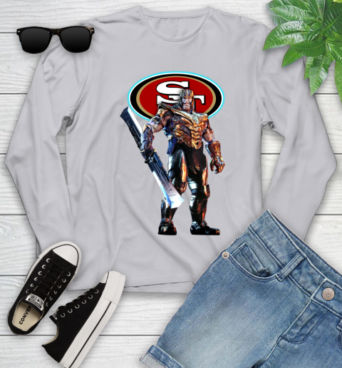 NFL Thanos Gauntlet Avengers Endgame Football San Francisco 49ers Youth Long Sleeve 5