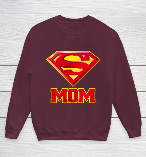 Super Mom Superman Logo Youth Sweatshirt 5