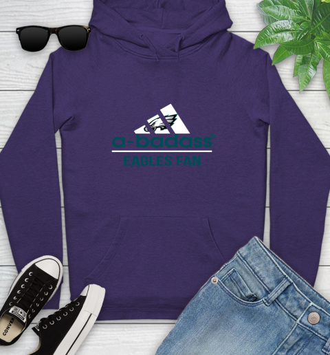 NFL A Badass Philadelphia Eagles Fan Adidas Football Sports Youth Hoodie 6 NFL A Badass Philadelphia Eagles Fan Adidas Football Sports Youth Hoodie - Image 6