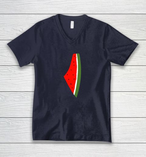 Palestine Watermelon Shirt Palestine Map V-Neck T-Shirt 2
