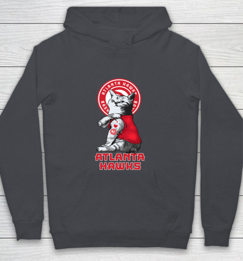 NBA Basketball My Cat Loves Atlanta Hawks Youth Hoodie 5