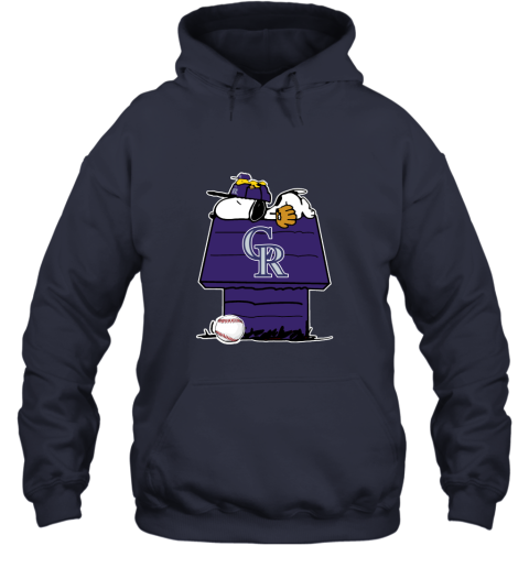 Colorado Rockies Snoopy And Woodstock Resting Together MLB Hoodie