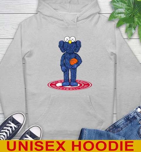 NBA Basketball Atlanta Hawks Kaws Bff Blue Figure Shirt Hoodie - Image 7