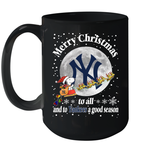 New York Yankees Merry Christmas To All And To Yankees A Good Season MLB Baseball Sports Ceramic Mug 15oz