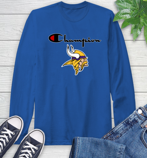 NFL Football Minnesota Vikings Champion Shirt Long Sleeve T-Shirt 7