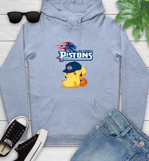 NBA Pikachu Basketball Sports Detroit Pistons Youth Hoodie 10