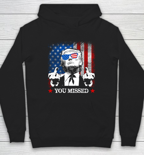 You Missed Trump 2024 US American Flag Hoodie