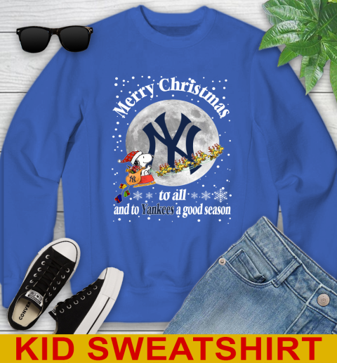 New York Yankees Merry Christmas To All And To Yankees A Good Season MLB Baseball Sports Youth Sweatshirt 6