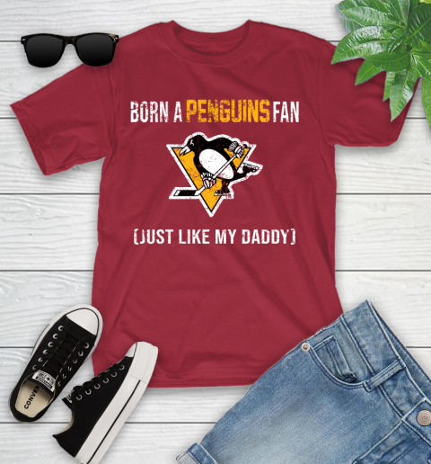 NHL Pittsburgh Penguins Hockey Loyal Fan Just Like My Daddy Shirt Youth T-Shirt 12