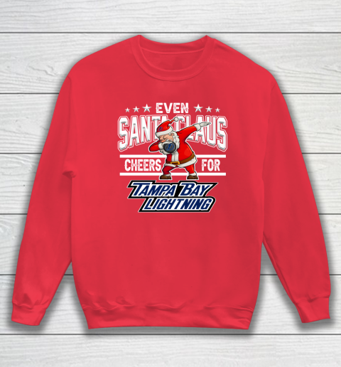 Tampa Bay Lightning Even Santa Claus Cheers For Christmas NHL Sweatshirt 7