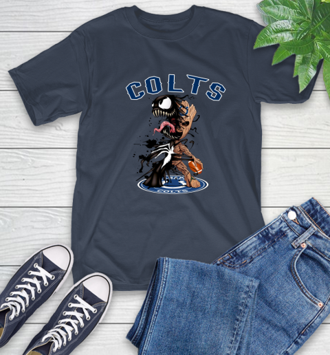 NFL Indianapolis Colts Football Venom Groot Guardians Of The Galaxy T-Shirt 4