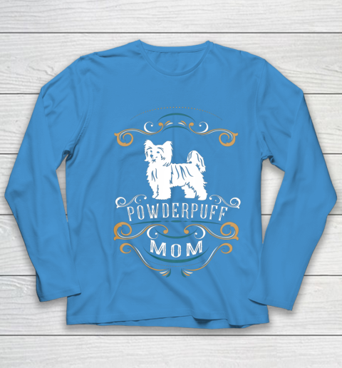 Dog Mom Shirt Powderpuff Mom Chinese Crested Dog Youth Long Sleeve 5