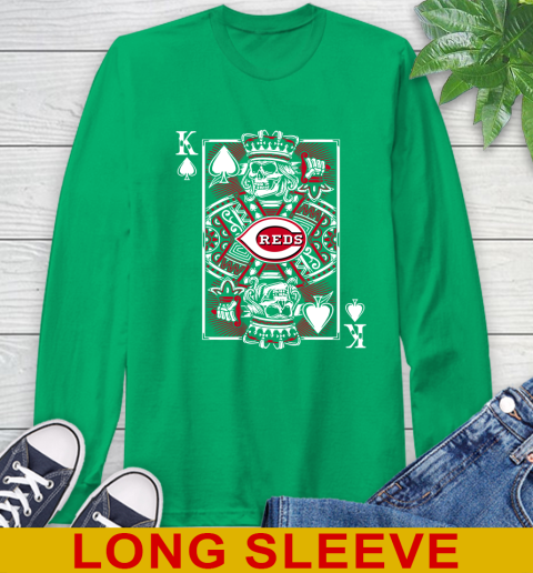 Cincinnati Reds MLB Baseball The King Of Spades Death Cards Shirt Long Sleeve T-Shirt 8