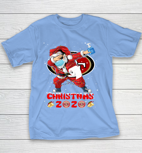 San Francisco 49ers Funny Santa Claus Dabbing Christmas 2020 NFL Youth T-Shirt 8