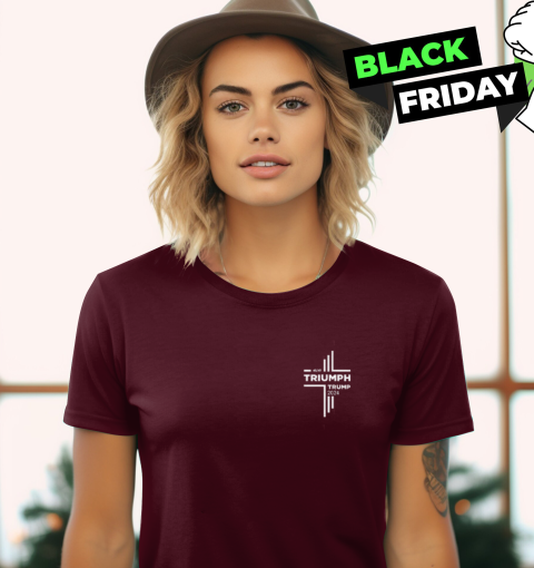 fjgp triumph trump 45 47 2024 ladies t shirt 20 front maroon