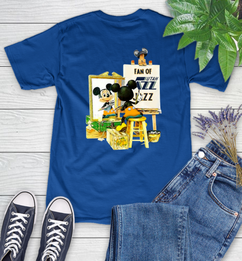 NBA Basketball Utah Jazz Mickey Drawing Shirt 91