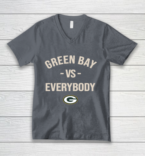 Green Bay Packers Vs Everybody V-Neck T-Shirt 4