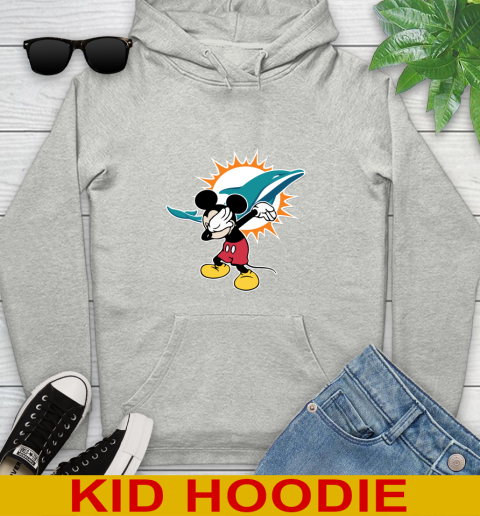 Miami Dolphins NFL Football Dabbing Mickey Disney Sports Youth Hoodie