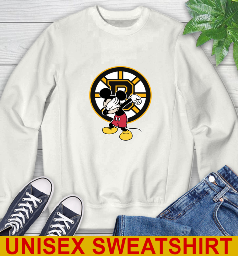Boston Bruins NHL Hockey Dabbing Mickey Disney Sports Sweatshirt
