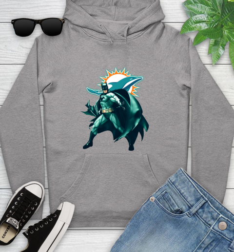 NFL Batman Football Sports Miami Dolphins Youth Hoodie 6