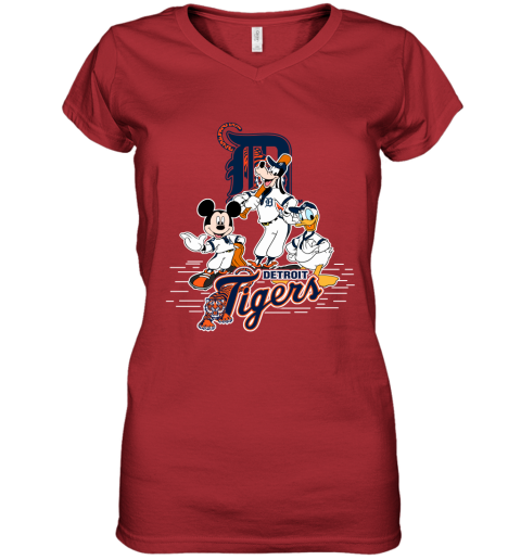 MLB Detroit Tigers Mickey Mouse Donald Duck Goofy Baseball T Shirt