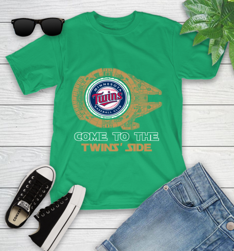 MLB Come To The Minnesota Twins Side Star Wars Baseball Sports Youth T-Shirt 8