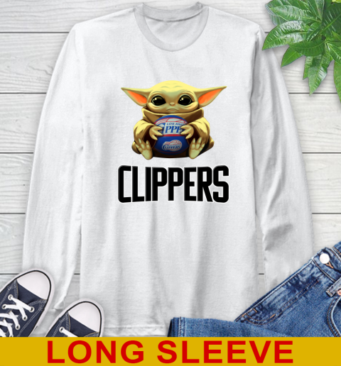 NBA Basketball LA Clippers Star Wars Baby Yoda Shirt 58