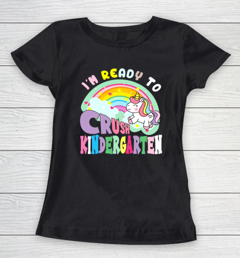 Back to school shirt ready to crush kindergarten unicorn Women's T-Shirt