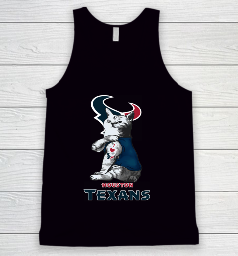 NFL Football My Cat Loves Houston Texans Tank Top