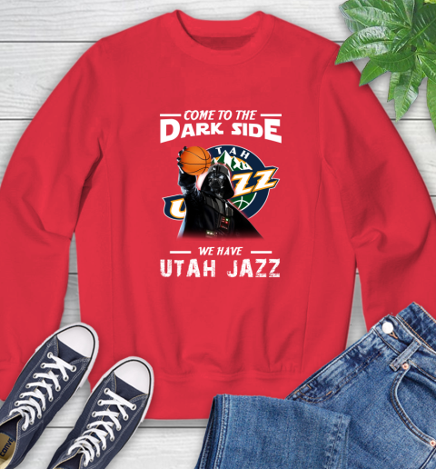 NBA Come To The Dark Side We Have Utah Jazz Star Wars Darth Vader Basketball Sweatshirt 10