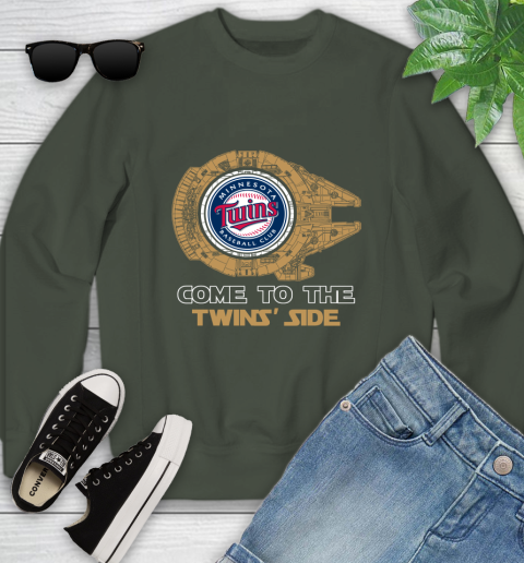 MLB Come To The Minnesota Twins Side Star Wars Baseball Sports Youth Sweatshirt 9