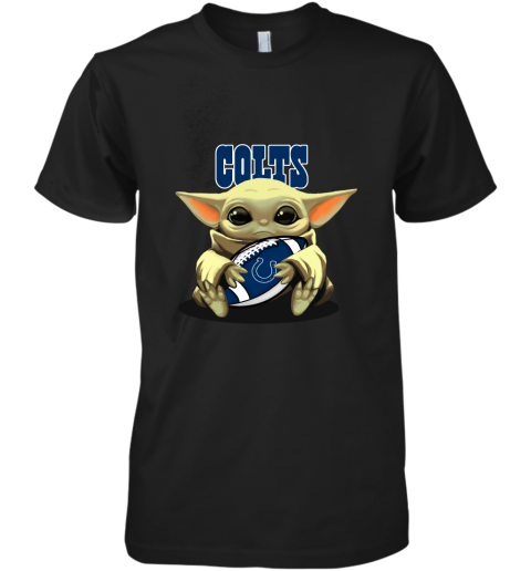 Baby Yoda Loves The Indianapolis Colts Star Wars NFL Premium Men's T-Shirt