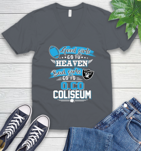 Oakland Raiders NFL Bad Girls Go To O.Co Coliseum Shirt V-Neck T-Shirt 4