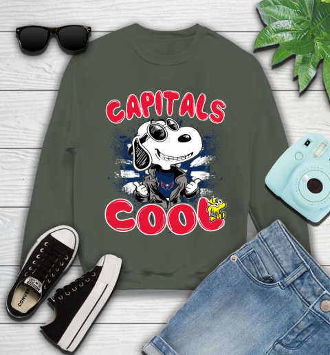 NHL Hockey Washington Capitals Cool Snoopy Shirt Youth Sweatshirt 7