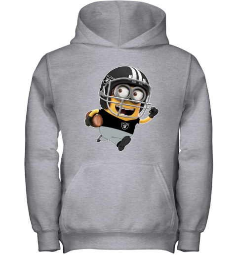 NFL Oakland Raiders Minions Disney Football Sports FwSHOUvN6Bl youth hoodie 43 95 151514 front sport grey