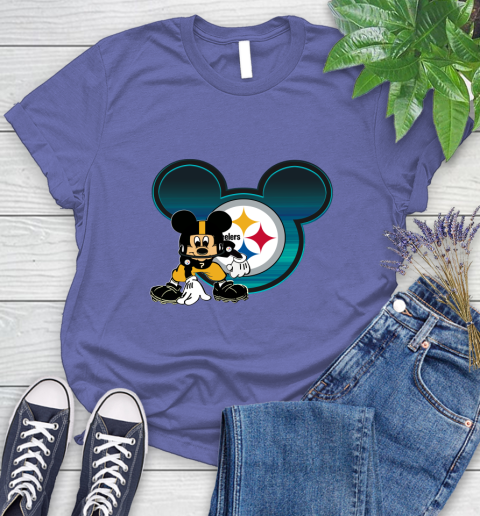NFL Pittsburgh Steelers Mickey Mouse Disney Football T Shirt Women's T-Shirt 11
