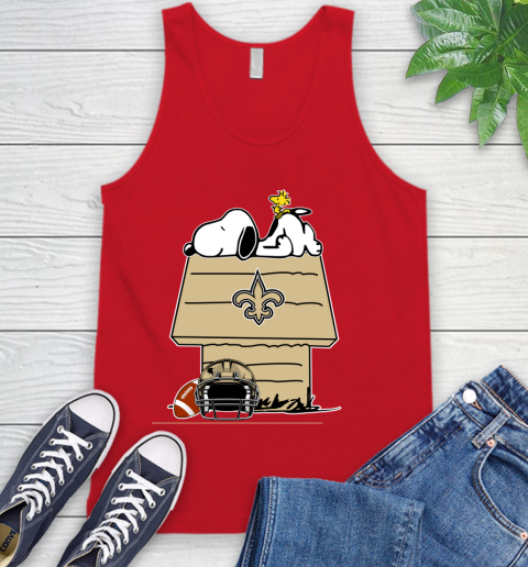 New Orleans Saints NFL Football Snoopy Woodstock The Peanuts Movie Tank Top 6