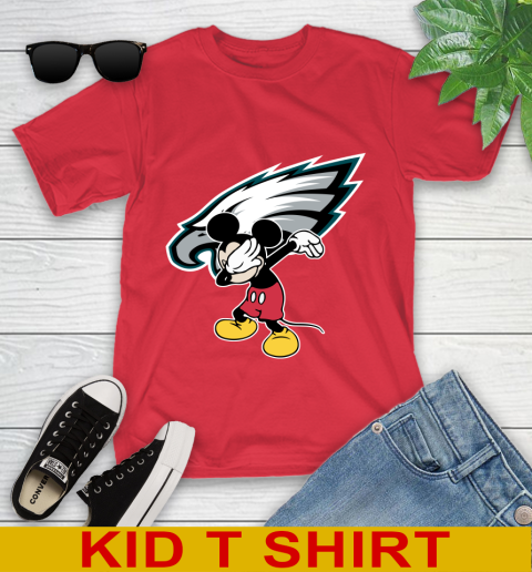 Philadelphia Eagles NFL Football Dabbing Mickey Disney Sports Youth T-Shirt 10