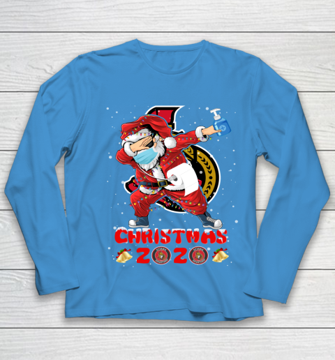 Ottawa Senators Funny Santa Claus Dabbing Christmas 2020 NHL Youth Long Sleeve 5