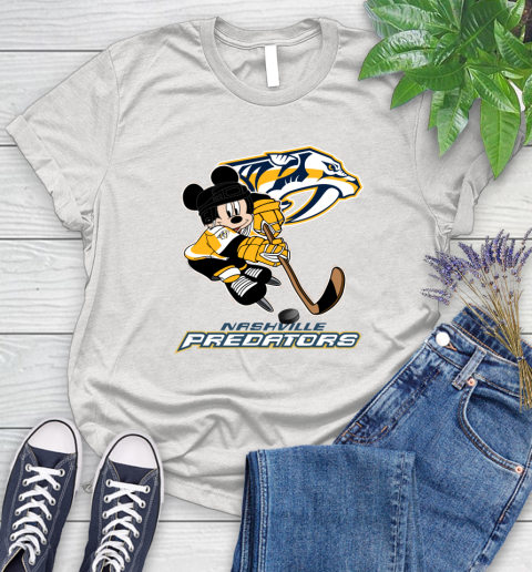 NHL Nashville Predators Mickey Mouse Disney Hockey T Shirt Women's T-Shirt