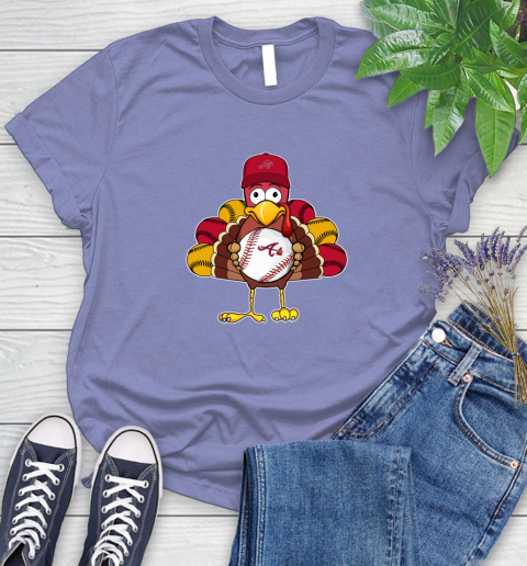 Atlanta Braves Turkey thanksgiving Women's T-Shirt 11