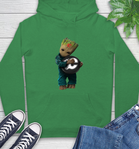 NHL Groot Guardians Of The Galaxy Hockey Sports Calgary Flames Hoodie 8
