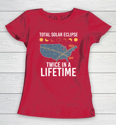 Twice In A Lifetime Solar Eclipse Shirt 2024 Total Eclipse Women's T-Shirt 7