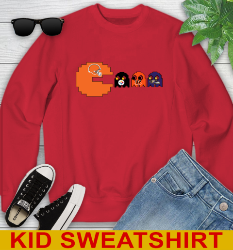 Cleveland Browns NFL Football Pac Man Champion Youth Sweatshirt 8